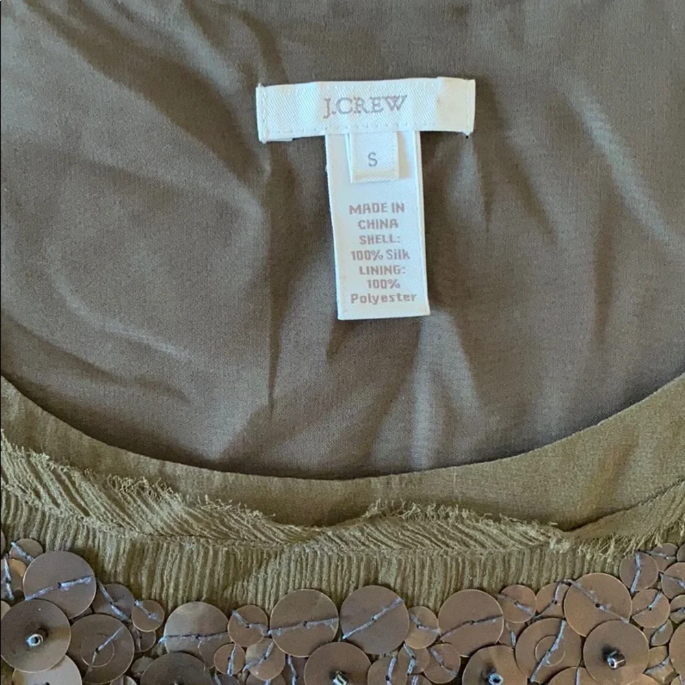 J Crew Seqins Silk Tee